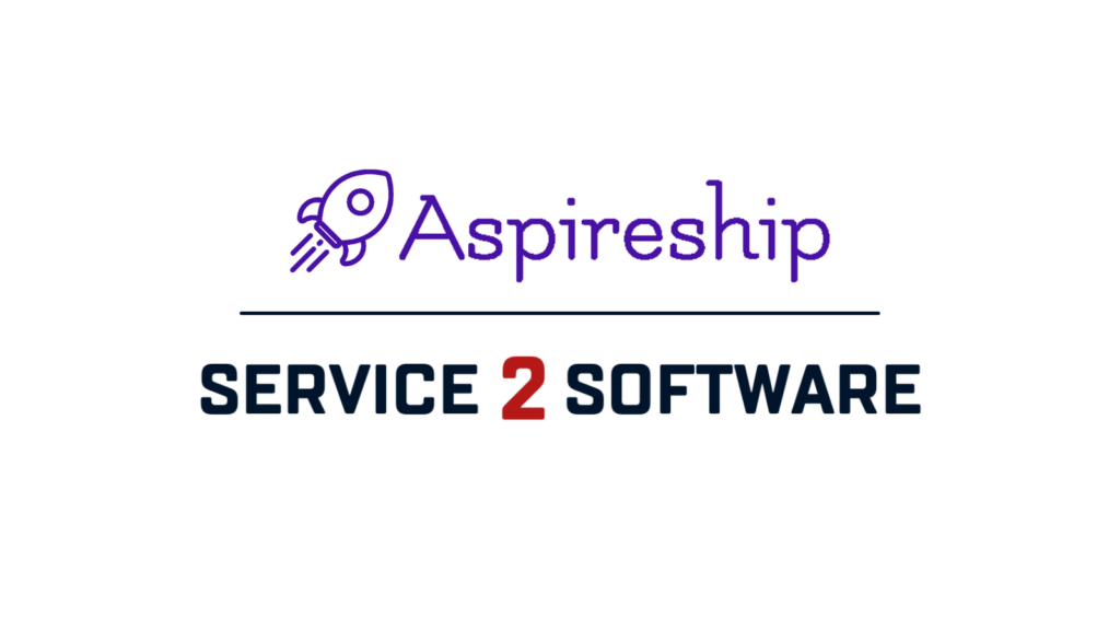 Cobranded graphic featuring the Aspireship and Service 2 Software logos, this logo is for the announcement of the partnership between the companies that will help veterans transition into tech sales careers.